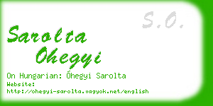 sarolta ohegyi business card
